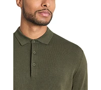 Kennth Cole Men's Slim-Fit 4-Way Stretch Sweater-Knit Polo Shirt