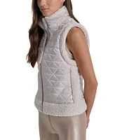 Dkny Sport Women's Quilted Mock Neck Puffer Vest