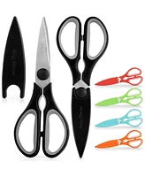 Zulay Kitchen Ultra Sharp Stainless Steel Kitchen Shears With Protective Cover