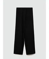 Mango Women's Textured Flowy Pants