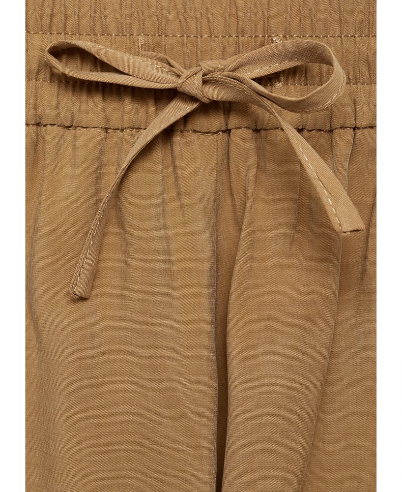 Mango Women's Bow Detail Modal Shorts