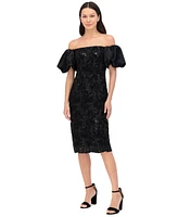 Eliza J Women's Sequinned Off-The-Shoulder Dress