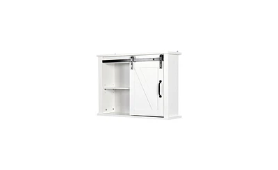 Slickblue Bathroom Wall Cabinet with 2 Adjustable Shelves Space-Saving Storage Solution