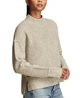 Lucky Brand Women's Mock Neck Waffle-Knit Sweater