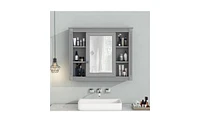 Slickblue Wall Mounted Bathroom Storage Cabinet Compact and Space-Saving Organizer for Small Bathrooms