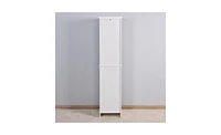 Slickblue Bathroom Floor Storage Cabinet with 2 Doors Living Room Wooden Cabinet with 6 Shelves 15.75 x 11.81 x 66.93 inch