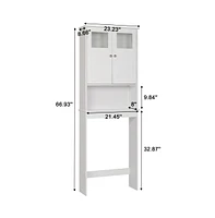 Slickblue Fch Double Doors Bathroom Cabinet White