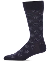 Perry Ellis Portfolio Men's Medallion Print Dress Socks