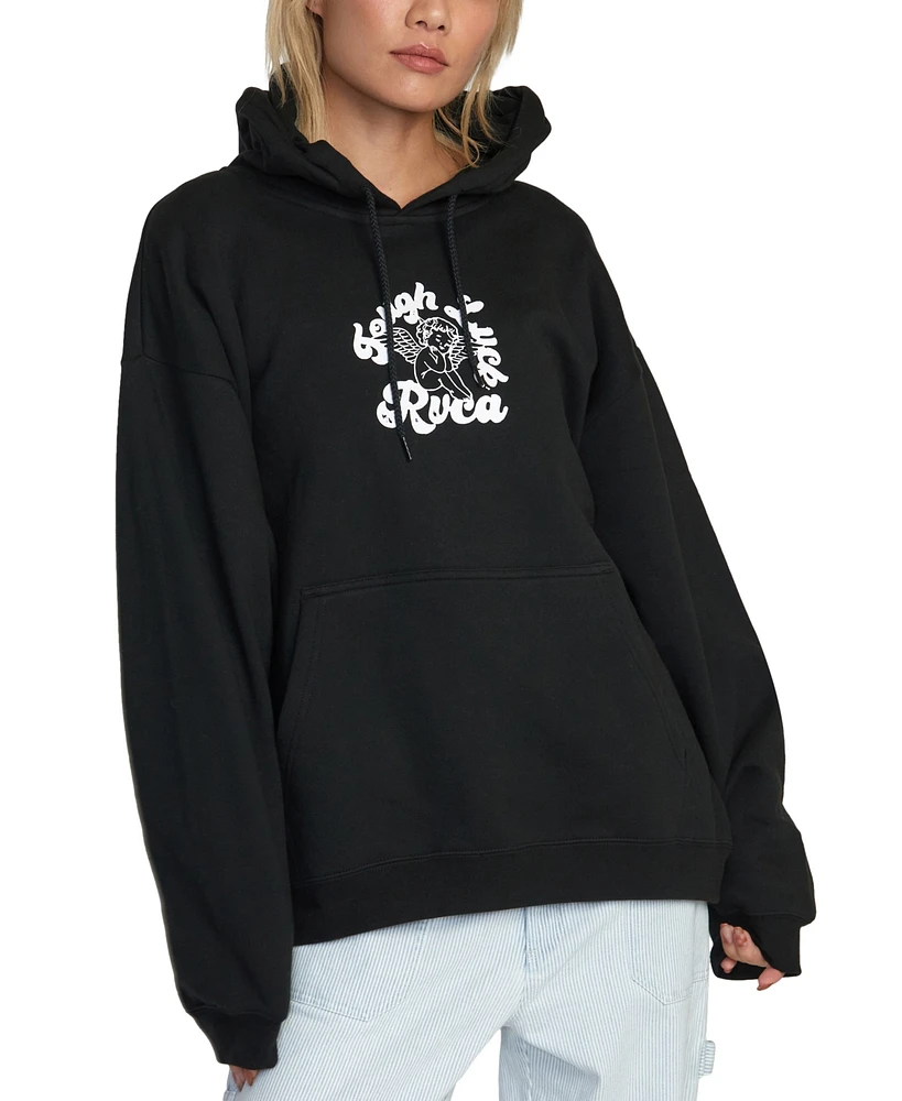 Rvca Women's Tough Luck Baggie Boyfriend Hoodie