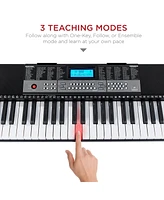 Best Choice Products 54-Key Beginners Electronic Keyboard Piano Set w/ Lcd Screen, Lighted Keys, 3-Teaching Modes