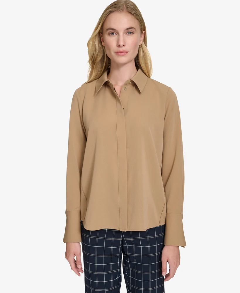 Tommy Hilfiger Women's Slim-Fit Button-Front Shirt