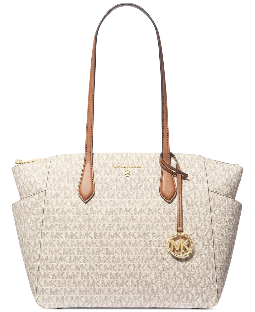 Michael Kors Marilyn Logo Medium Top Zip Tote