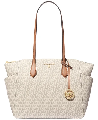 Michael Kors Marilyn Logo Medium Top Zip Tote