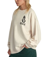 Rvca Women's Just Floatin Logo Sweatshirt