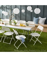 Best Choice Products Set of Folding Stacking Plastic Chairs w/ Non-Slip Feet