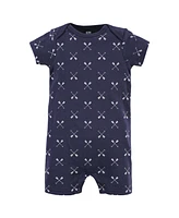 Hudson Baby Boys Cotton Rompers, Forest