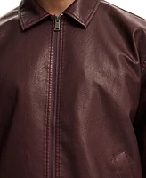 Cotton On Men's Artificial Leather Harrington Jacket