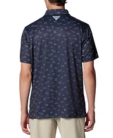 Columbia Men's Printed Short Sleeve Performance Polo Shirt