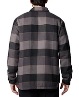 Columbia Men's Windward Ii Snap-Front Sherpa Lined Plaid Shirt Jacket