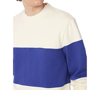 Frank And Oak Men's Relaxed Fit Long Sleeve Rugby Stripe Crewneck Sweater