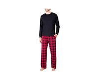 Sleephero Men's Crew Neck Flannel Pajama Set