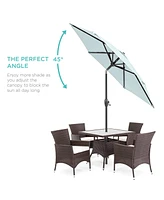 Best Choice Products 7.5ft Heavy-Duty Outdoor Market Patio Umbrella w/ Push Button Tilt, Easy Crank