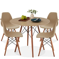 Best Choice Products 5-Piece Compact Mid-Century Modern Dining Set w/ 4 Chairs