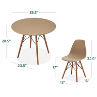 Best Choice Products 5-Piece Compact Mid-Century Modern Dining Set w/ 4 Chairs