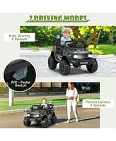Gymax Licensed Toyota Fj Toddler Ride on Car 12V Battery Powered Kids Truck Camo