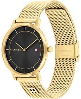Tommy Hilfiger Women's Quartz Gold-Tone Stainless Steel Mesh Bracelet Watch 35mm