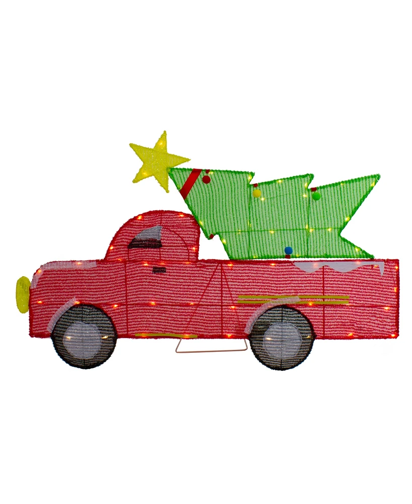 Northlight 36" Led Lighted Truck with Christmas Tree Outdoor Decoration