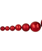 Northlight 6' Shiny and Matte Shatterproof Ball Christmas Swag