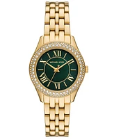 Michael Kors Women's Harlowe Three-Hand Gold-Tone Stainless Steel Watch 33mm