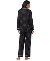 Lauren Ralph Petite Notched-Collar Pajama Set