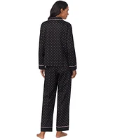 Lauren Ralph Women's Notched-Collar Pajama Set