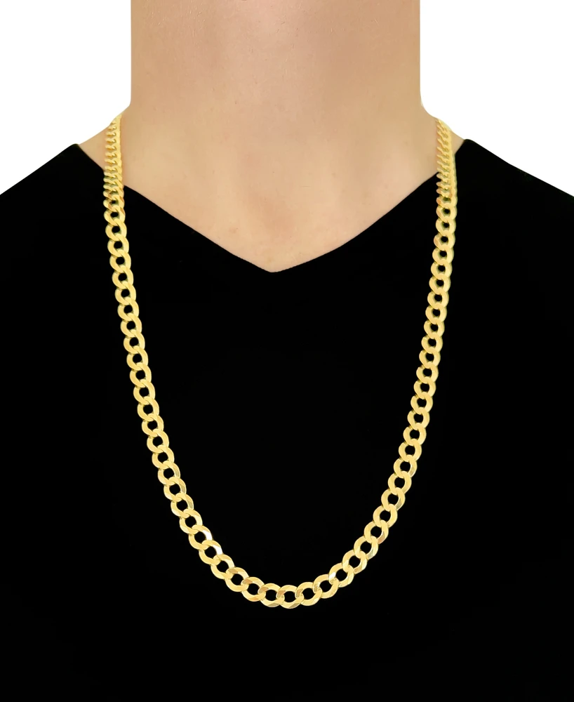 30" Open Curb Link Chain Necklace (8mm) in Solid 10k Gold