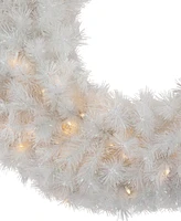 Northlight Pre-Lit Alaskan Pine Artificial Christmas Wreath 36 - Inch Warm White Led Lights