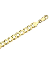 22" Open Curb Link Chain Necklace (8mm) in Solid 10k Gold