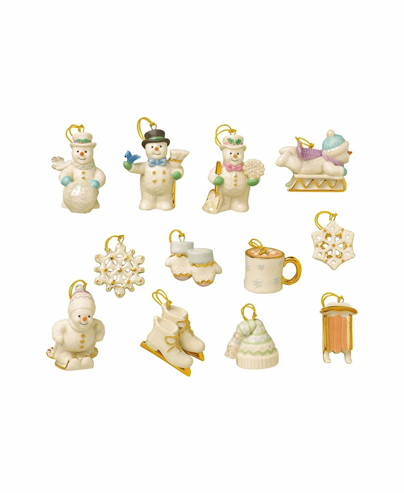 Lenox Snow Pals 12 Piece Ornament Set