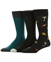 Perry Ellis Portfolio Men's 3-Pack Cinco de Mayo and Striped Dress Socks