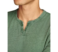 Lucky Brand Men's Long Sleeve Burnout Notch Shirt