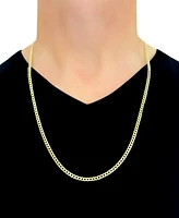 28" Two-Tone Open Curb Link Chain Necklace (3-1/6mm) in Solid 14k Gold & White Gold - Two