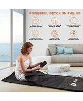 LifePro Portable Far Infrared Sauna Blanket with Arm Holes | Home Sauna with 77–176°F Temp Range