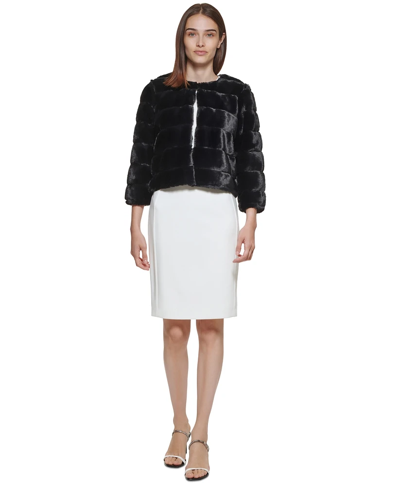 Calvin Klein Women's Faux-Fur Shrug