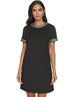 Calvin Klein Women's Embellished Short-Sleeve Dress