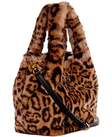 Guess Samia Faux-Fur Small Tote