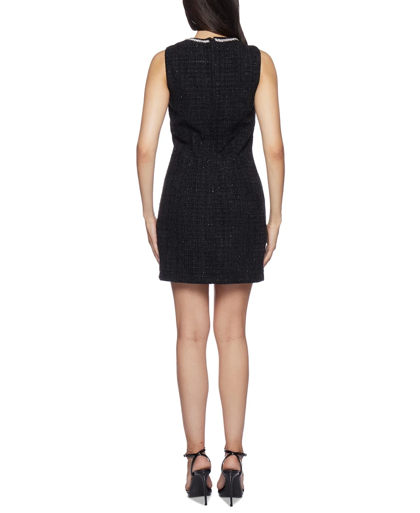 B Darlin Juniors' Embellished Keyhole Sleeveless Dress