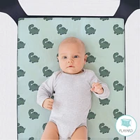 The Peanutshell Green Dino 3-Pack Fitted Playard Sheets