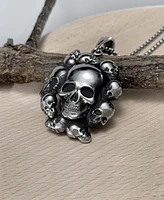 Rhona Sutton Skull Cluster Stainless Steel Pendant Necklace