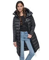 Dkny Jeans Women's Down Quilted Hooded Puffer Coat